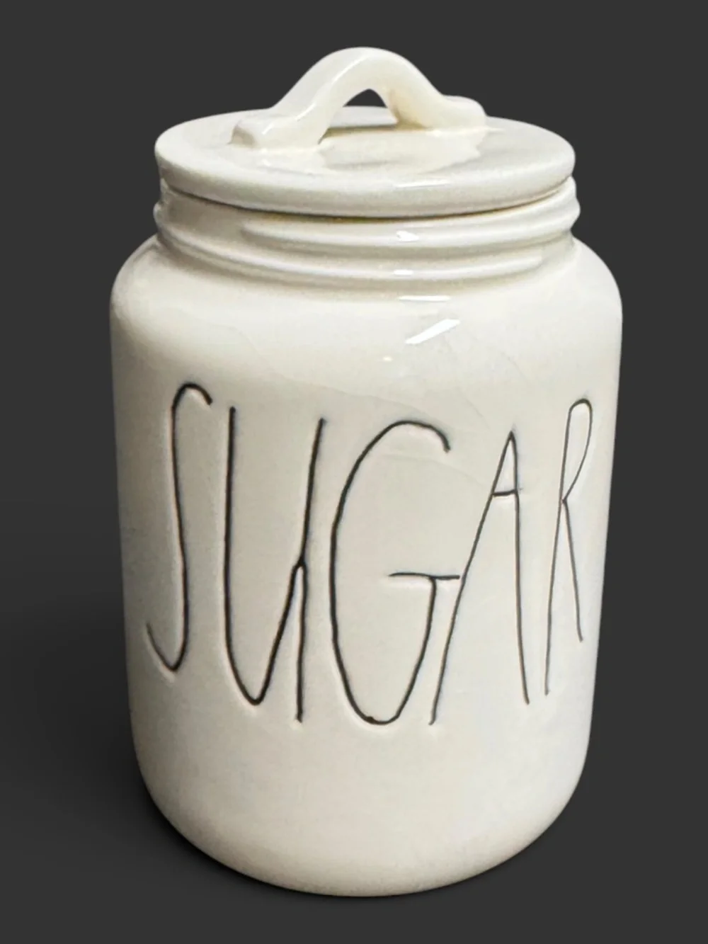 NOT FOR SALE - Rae Dunn Magenta SUGAR Ceramic Canister w/Lid